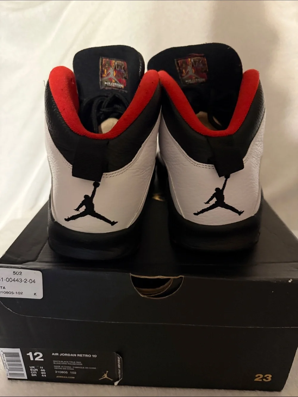 2015 Jordan Retro 10 Men's White Black Red Basketball Sneakers